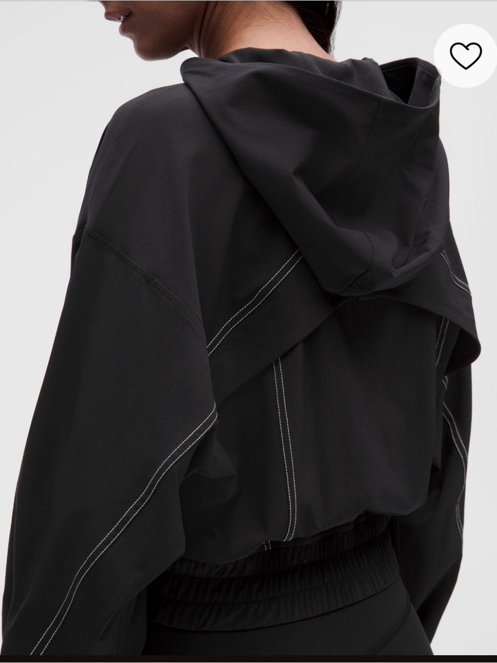 New never worn, lululemon athletica Black Hooded Zip Crop Jacket - Picture 4 of 5